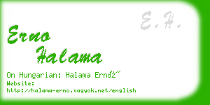 erno halama business card